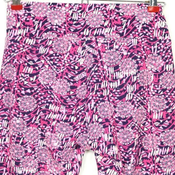 LuLaRoe Leggings‎ Pink Purple White Floral One Size OS - Picture 6 of 12